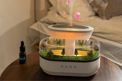 Aroma Humidifier Raindrop Air Humidifier Colorful Light White Noise Essemtial Oil Diffuser Home Ultrasonic Fragrance Diffuser